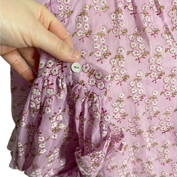 Banjanan Margot Cotton Long Sleeve Top Orchid Size Xs - Picture 4 of 16